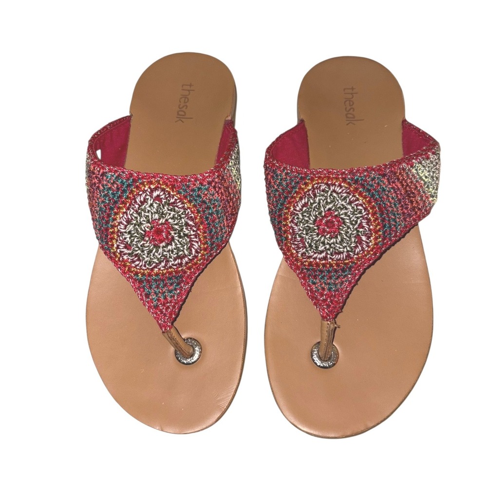 The Sak Shana Crochet‎ Thong Sandals sz 9 Man made